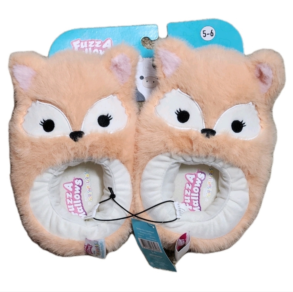 NWT Squishmallow Fox Slippers Size 5-6
